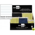 CUADERNO LIDERPAPEL ENCOLADO CON GOMILLA TAPA SIMIL PIEL -EXPOSITOR DE 45 UNIDADES SURTIDAS RAYADO H
