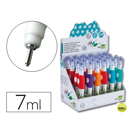 CORRECTOR LIDERPAPEL LAPIZ ROLLER -PUNTA METALICA DE 1.6 MM CAPACIDAD 7 ML