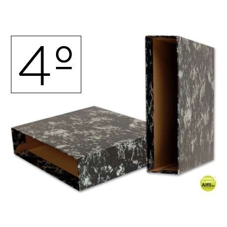 CAJA ARCHIVADOR LIDERPAPEL CLASSIC BLUE CUARTO NEGRA