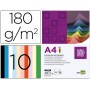CARTULINA LIDERPAPEL  DIN A4 180G/M2 10 COLORES SURTIDOS