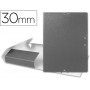 CARPETA PROYECTOS LIDERPAPEL FOLIO LOMO 30MM CARTON GOFRADO GRIS