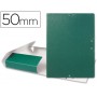 CARPETA PROYECTOS LIDERPAPEL FOLIO LOMO 50MM CARTON GOFRADO VERDE