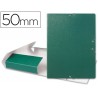 CARPETA PROYECTOS LIDERPAPEL FOLIO LOMO 50MM CARTON GOFRADO VERDE