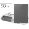 CARPETA PROYECTOS LIDERPAPEL FOLIO LOMO 50MM CARTON GOFRADO GRIS