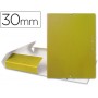 CARPETA PROYECTOS LIDERPAPEL FOLIO LOMO 30MM CARTON GOFRADO AMARILLA