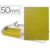 CARPETA PROYECTOS LIDERPAPEL FOLIO LOMO 50MM CARTON GOFRADO AMARILLA