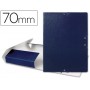 CARPETA PROYECTOS LIDERPAPEL FOLIO LOMO 70MM CARTON GOFRADO AZUL