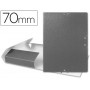 CARPETA PROYECTOS LIDERPAPEL FOLIO LOMO 70MM CARTON GOFRADO GRIS