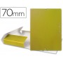 CARPETA PROYECTOS LIDERPAPEL FOLIO LOMO 70MM CARTON GOFRADO AMARILLA