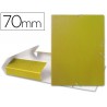 CARPETA PROYECTOS LIDERPAPEL FOLIO LOMO 70MM CARTON GOFRADO AMARILLA