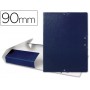 CARPETA PROYECTOS LIDERPAPEL FOLIO LOMO 90MM CARTON GOFRADO AZUL