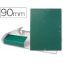 CARPETA PROYECTOS LIDERPAPEL FOLIO LOMO 90MM CARTON GOFRADO VERDE