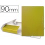 CARPETA PROYECTOS LIDERPAPEL FOLIO LOMO 90MM CARTON GOFRADO AMARILLA