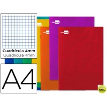 LIBRETA LIDERPAPEL WRITE A4 80 HOJAS 60G/M2 CUADRO 4MM CON MARGEN