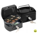 CAJA CAUDALES Q-CONNECT 6" 152X115X80 MM NEGRA CON PORTAMONEDAS