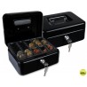 CAJA CAUDALES Q-CONNECT 8" 200X160X90 MM NEGRA CON PORTAMONEDAS