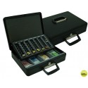 CAJA CAUDALES Q-CONNECT 14,5" 370X270X95 MM CON PORTAMONEDAS Y BANDEJA PARA BILLETES