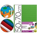 CARTON ONDULADO LIDERPAPEL 50 X 70CM 161G/M2 VERDE HOJA