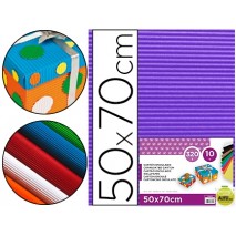 CARTON ONDULADO LIDERPAPEL 50 X 70CM 161G/M2 VIOLETA