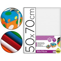 CARTON ONDULADO LIDERPAPEL 50 X 70CM 161G/M2 BLANCO