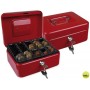 CAJA CAUDALES Q-CONNECT 8" 200X160X90 MM ROJA CON PORTAMONEDAS