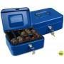 CAJA CAUDALES Q-CONNECT 8" 200X160X90 MM AZUL CON PORTAMONEDAS