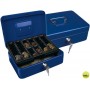 CAJA CAUDALES Q-CONNECT 10" 250X180X90 MM AZUL CON PORTAMONEDAS