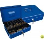 CAJA CAUDALES Q-CONNECT 12" 300X240X90 MM AZUL CON PORTAMONEDAS
