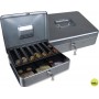 CAJA CAUDALES Q-CONNECT 12" 300X240X90 MM PLATA CON PORTAMONEDAS