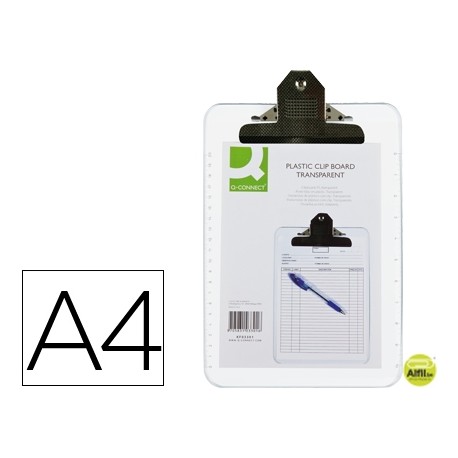 PORTANOTAS Q-CONNECT PLASTICO TRANSPARENTE DIN A4