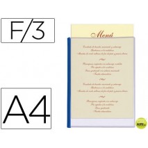 PORTA MENUS LIDERPAPEL PVC DIN A4 CON 3 FUNDAS