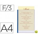 PORTA MENUS LIDERPAPEL PVC DIN A4 CON 3 FUNDAS