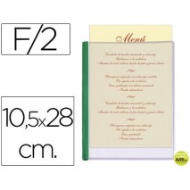 PORTA MENUS LIDERPAPEL PVC 10,5 X 28 CM CON 2 FUNDAS