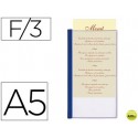 PORTA MENUS LIDERPAPEL PVC DIN A5 CON 3 FUNDAS