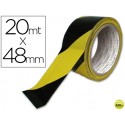 CINTA ADHESIVA Q-CONNECT DE SEGURIDAD AMARILLA Y NEGRA 20 MT X 48 MM