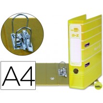 ARCHIVADOR DE PALANCA LIDERPAPEL A4 FILING SYSTEM FORRADO CON RADO LOMO 75MM AMARILLO COMPRESOR META