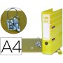 ARCHIVADOR DE PALANCA LIDERPAPEL A4 FILING SYSTEM FORRADO CON RADO LOMO 75MM AMARILLO COMPRESOR META