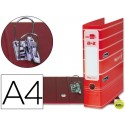ARCHIVADOR DE PALANCA LIDERPAPEL A4 FILING SYSTEM FORRADO CON RADO LOMO 75MM ROJO COMPRESOR METALICO