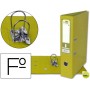 ARCHIVADOR DE PALANCA LIDERPAPEL FOLIO DOCUMENTA FORRADO PVC CON RADO LOMO 75MM AMARILLO COMPRESOR M