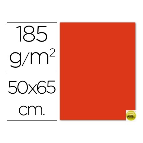 CARTULINA GUARRO TOMATE 50X65 CM -185 GR