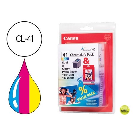 INK-JET CANON IP1200 1300 16002200 MP150 160 170 450 460 JX200 500 TRICOLOR CL-41