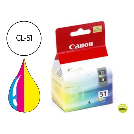 INK-JET CANON IP2200/6210D/ 6220D MP150/170/450 TRICOLOR ALTO RENDIMIENTO CL-51