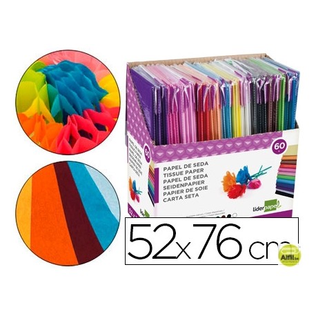 PAPEL SEDA LIDERPAPEL 50X76 COLORES SURTIDOS