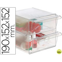 ARCHICUBO ARCHIVO 2000 2 CAJONES ORGANIZADOR MODULAR PLASTICO 190X152X152 MM INCLUYE 2 CLIPS DE SUJE