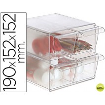ARCHICUBO ARCHIVO 2000 4 CAJONES ORGANIZADOR MODULAR PLASTICO 190X152X152 MM INCLUYE 2 CLIPS DE SUJE