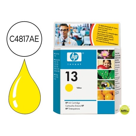 INK-JET HP OFFICEJET 9100/9120/9130 OFFICEJET PRO SERIE K850BUSINESS 1000/2000 AMARILLO N.13 -14ML-