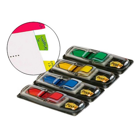 BANDERITAS SEPARADORAS FLECHASDISPENSADOR 4 COLORES CLASICOSPOST-IT INDEX 684ARR3 96 BANDERITAS