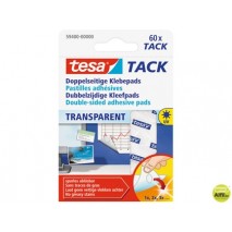 TACKS AUTOADHESIVOS DOBLECARA EN PUNTOS REMOVIBLES TRANSPARENTES