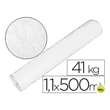 PAPEL KRAFT BLANCO 1,10 MT X 500 MTS 41 KILOS ESPECIAL PARA EMBALAJE