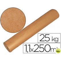 PAPEL KRAFT MARRON 1,10 MT X 250 MTS 25 KILOS ESPECIAL PARA EMBALAJE